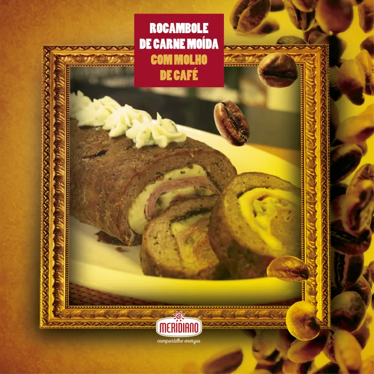 Receita de Rocambole de Carne Moída com Molho de Café