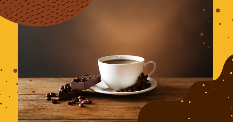 Café cremoso com chocolate